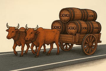 carro-de-bois-no-asfalto